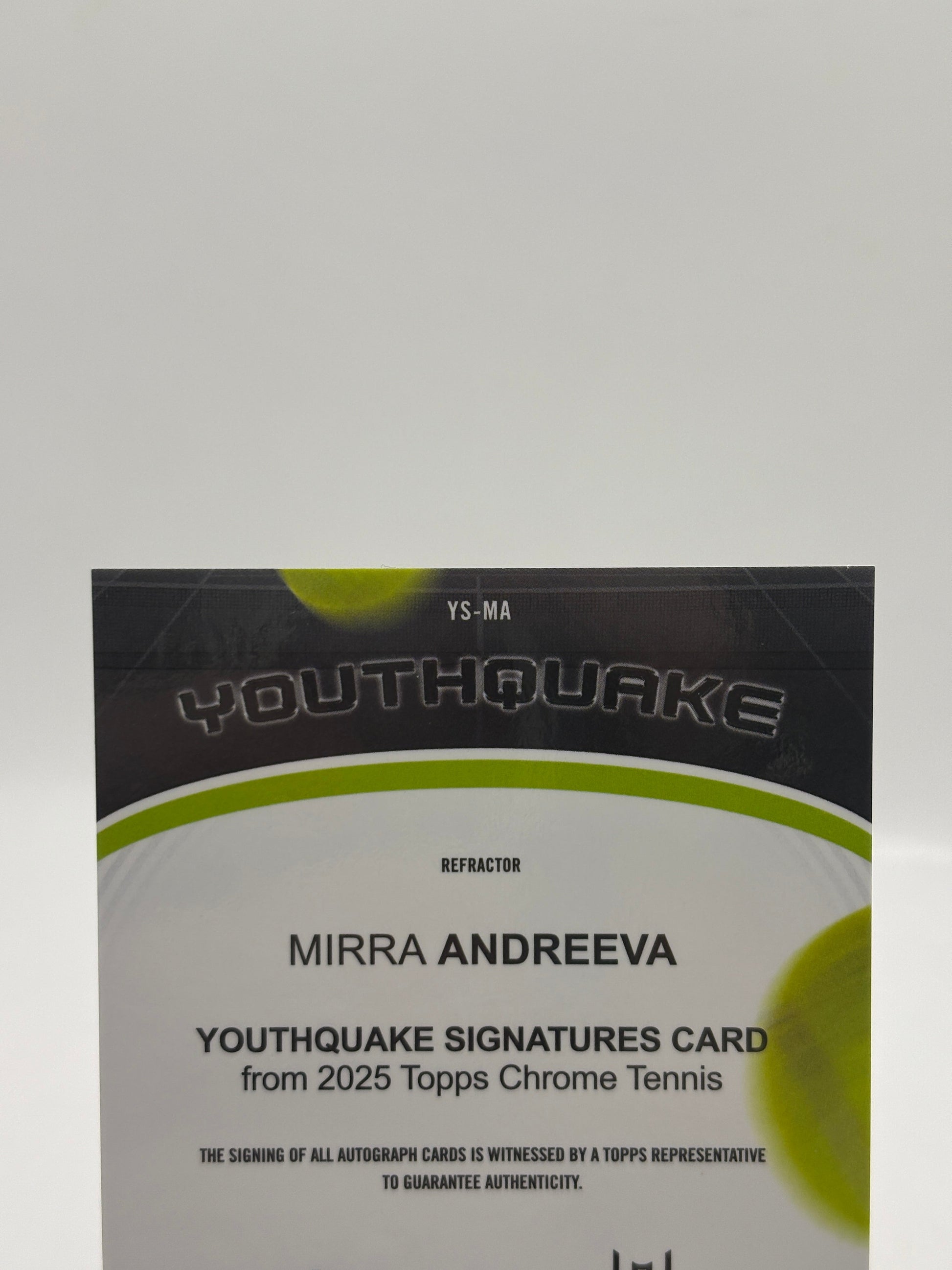 2025 Topps Chrome Tennis - Mirra Andreeva Auto Youthquake /99 Silver FRENLY BRICKS - Open 7 Days