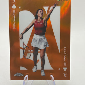 2025 Topps Chrome Tennis - Emma Navarro Aces Orange /25 FRENLY BRICKS - Open 7 Days