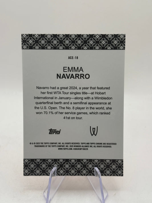 2025 Topps Chrome Tennis - Emma Navarro Aces Orange /25 FRENLY BRICKS - Open 7 Days