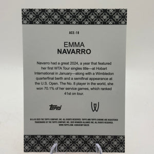 2025 Topps Chrome Tennis - Emma Navarro Aces Orange /25 FRENLY BRICKS - Open 7 Days