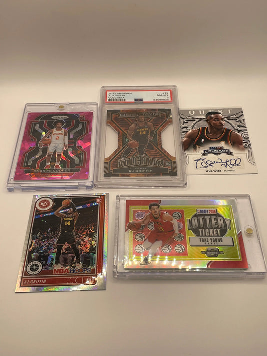 NBA Auto & Graded Atlanta Hawks Sports card lot,bundle Aj Griffin + more (lot#64) FRENLY BRICKS - Open 7 Days