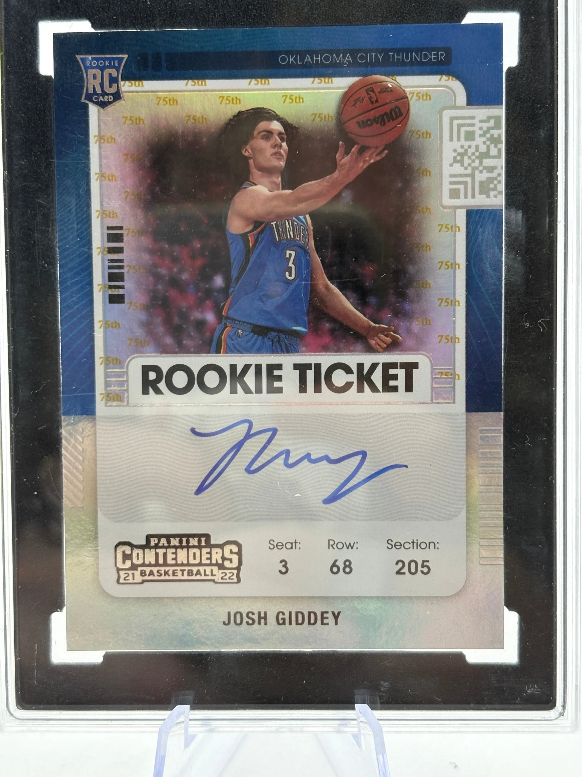2021-22 Contenders Josh Giddey Rookie Ticket Auto 75th Anniversary SGC 9.5 Auto 10 FRENLY BRICKS - Open 7 Days