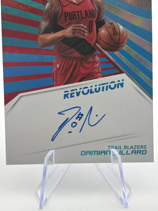 2018-19 Panini Revolution Basketball #AU-DLL Damian Lillard 15/25 Auto On Card FRENLY BRICKS - Open 7 Days