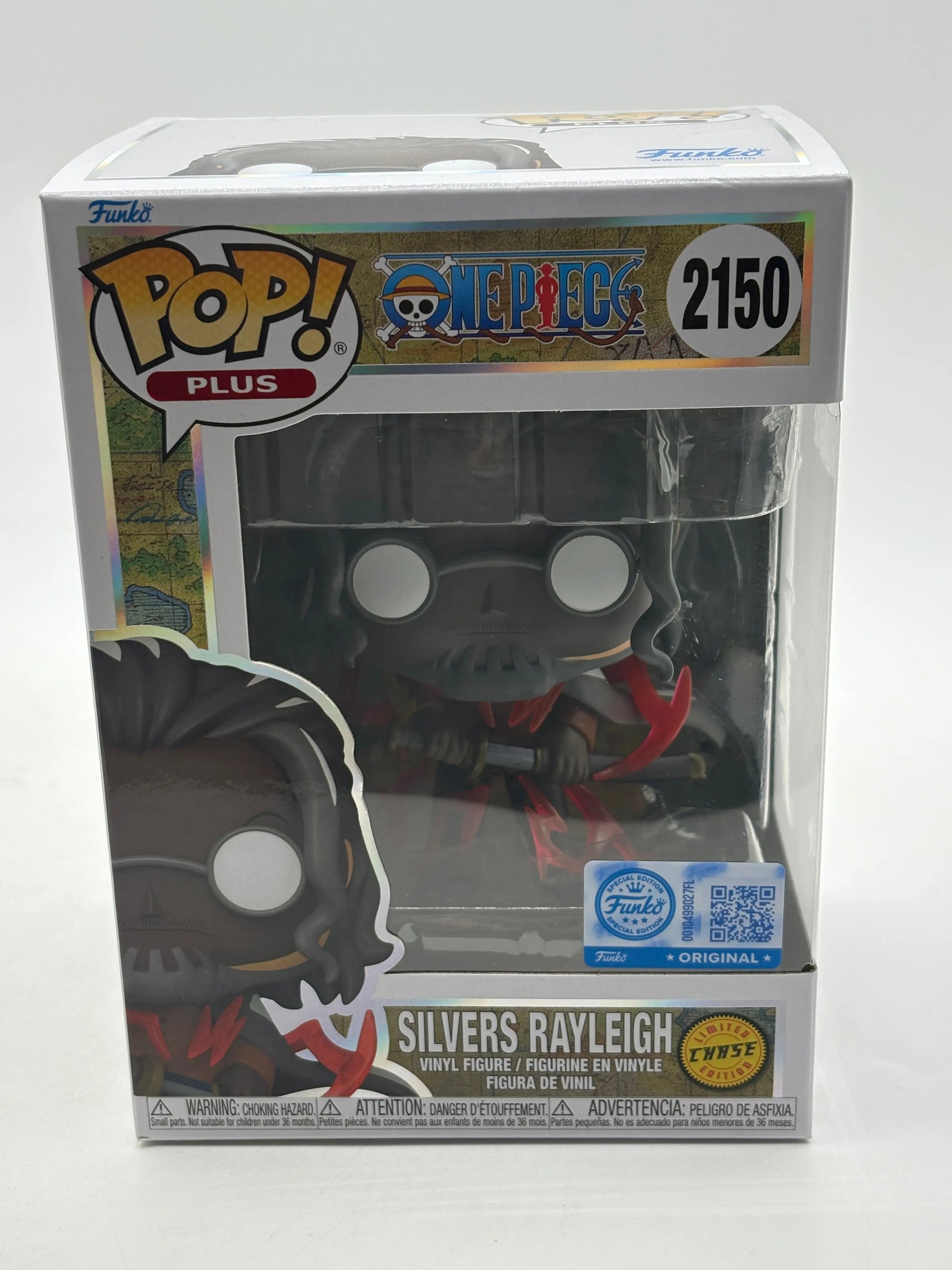 Funko POP! Plus One Piece #2150 Silvers Rayleigh Limited Chase Edition FRENLY BRICKS - Open 7 Days