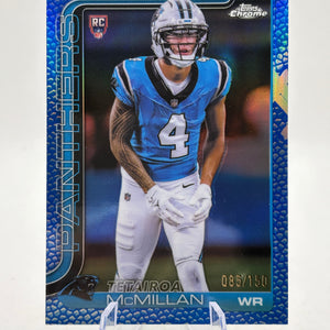 2025 Topps Chrome Football - Tetairoa McMillan Blue Leather /150 Rookie FRENLY BRICKS - Open 7 Days