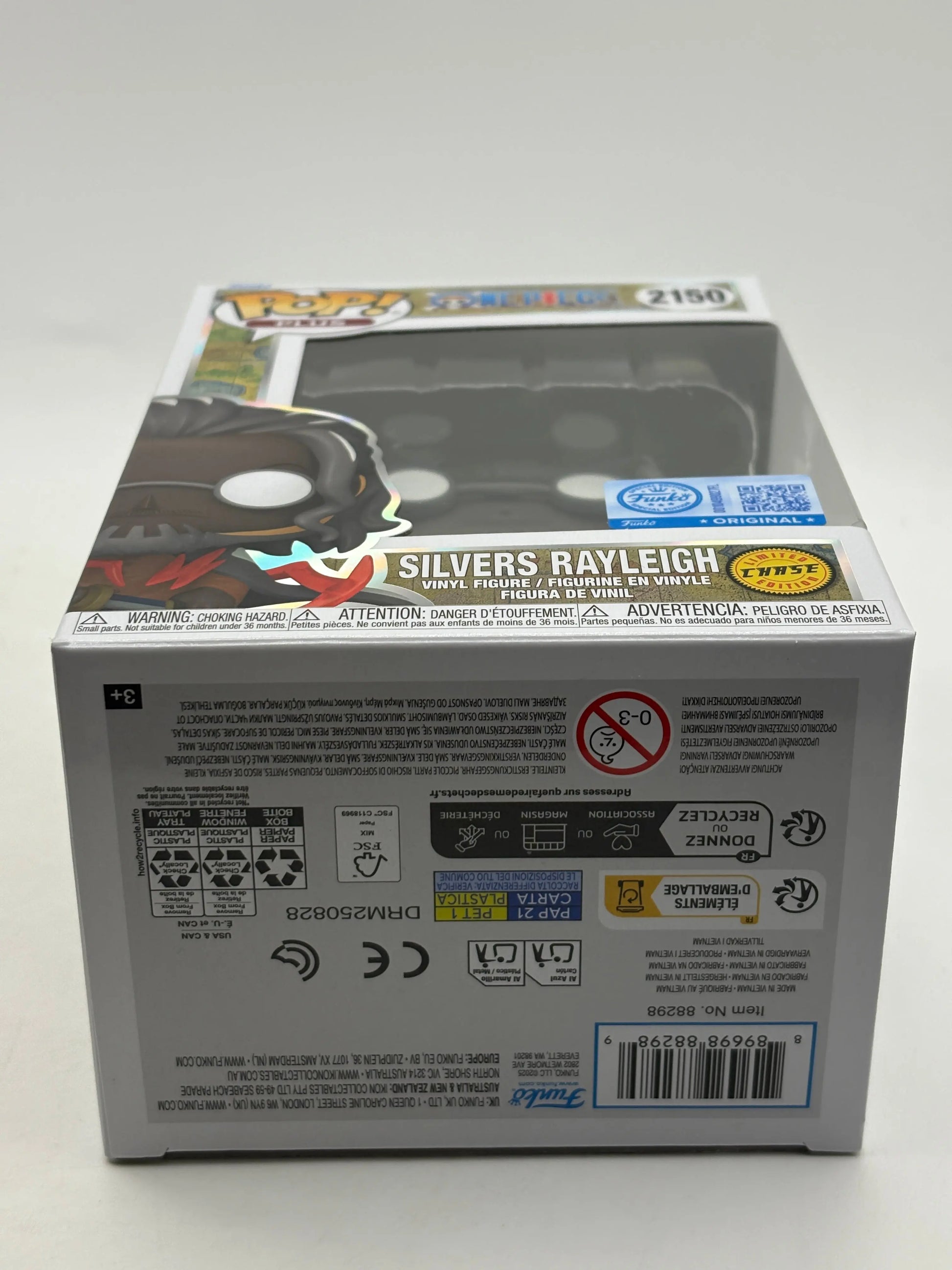 Funko POP! Plus One Piece #2150 Silvers Rayleigh Limited Chase Edition FRENLY BRICKS - Open 7 Days