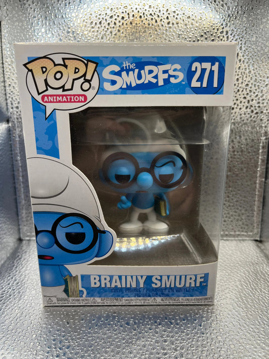 Funko POP Animation - The Smurfs - Brainy Smurf #271 FRENLY BRICKS - Open 7 Days