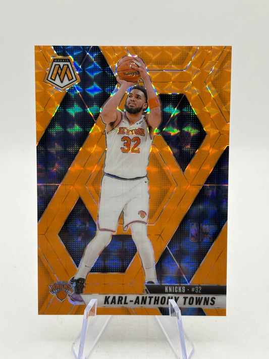 2024-25 Panini Mosaic - #97 Karl Anthony Towns Orange Fluorescent 08/25 FRENLY BRICKS - Open 7 Days