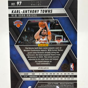 2024-25 Panini Mosaic - #97 Karl Anthony Towns Orange Fluorescent 08/25 FRENLY BRICKS - Open 7 Days