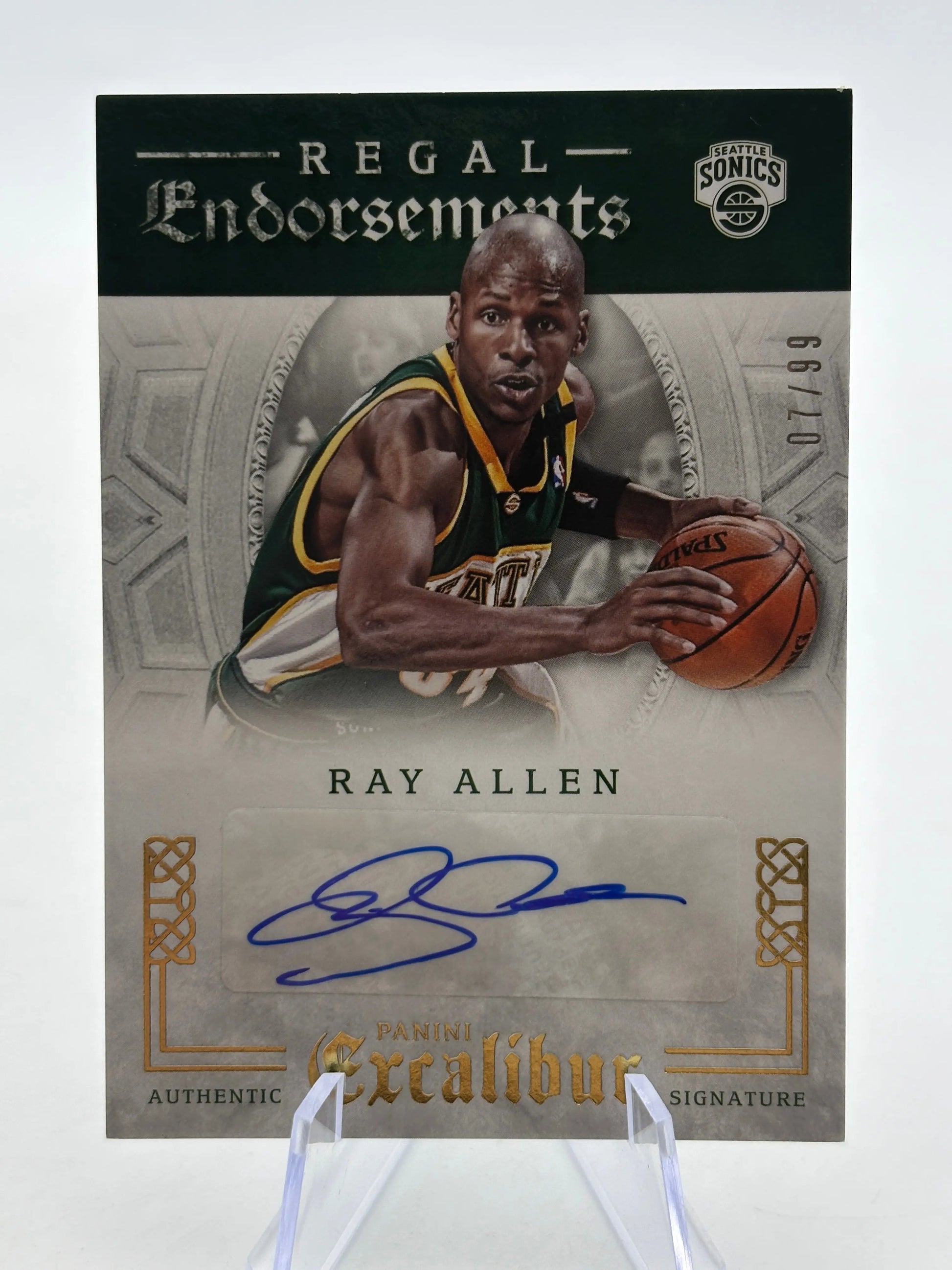 2015-16 Panini Excalibur Basketball - #RE-RAL Ray Allen Auto /99 FRENLY BRICKS - Open 7 Days