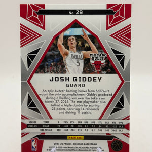 2024-25 Panini Obsidian #25 Josh Giddey (Incomplete) Rainbow Etch Set Numbered FRENLY BRICKS - Open 7 Days