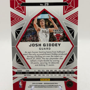 2024-25 Panini Obsidian #25 Josh Giddey (Incomplete) Rainbow Etch Set Numbered FRENLY BRICKS - Open 7 Days
