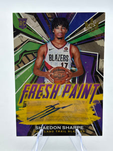 2022-23 Panini Court Kings Basketball #FP-SSP Shaedon Sharpe 009/199 Rookie Auto