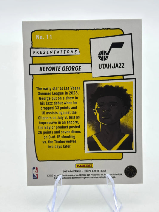 2023-24 Panini Hoops Basketball #11 Keyonte George Presentations Case Hit FRENLY BRICKS - Open 7 Days