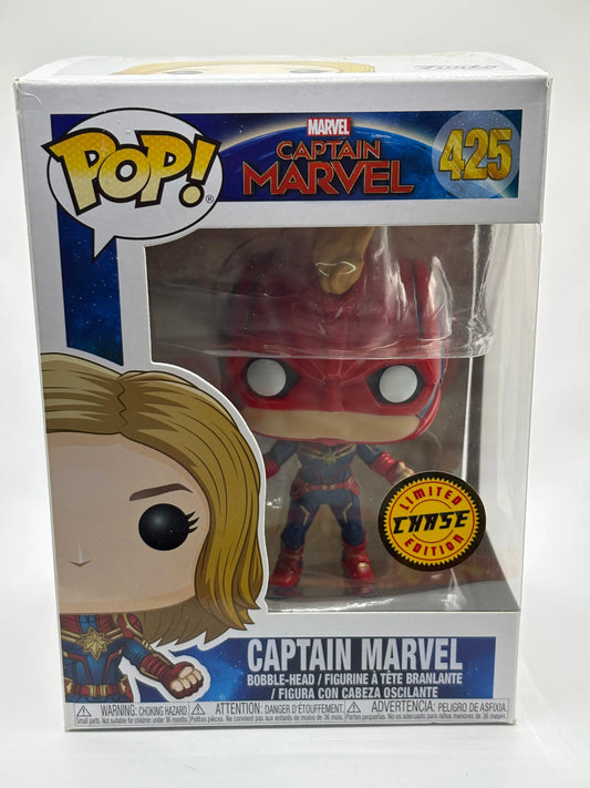 Funko POP! Captain Marvel #425 Captain Marvel Limited Chase FRENLY BRICKS - Open 7 Days