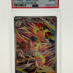 Pokemon TCG 2025 Destined Rivals - Ethans Typhlosion 190/182 IR PSA 8 FRENLY BRICKS - Open 7 Days