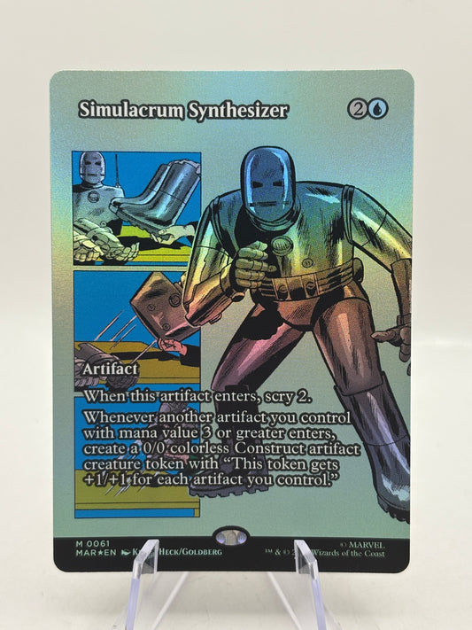 Magic The Gathering - Simulacrum Synthesizer M 0061 MAR* Foil Borderless FRENLY BRICKS - Open 7 Days
