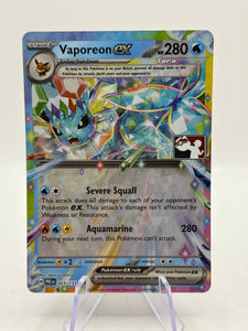 Pokemon TCG Prismatic Evolution - Vaporeon EX 023/131 Play! Pokemon Stamped