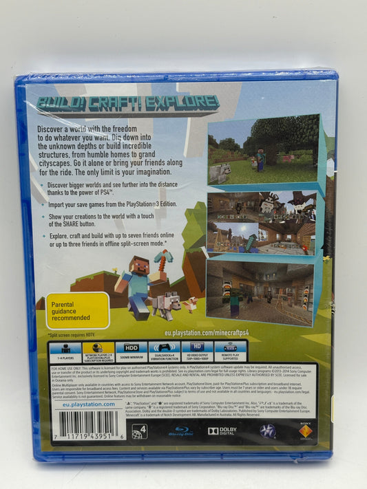 Minecraft Playstation 4 Edition - PG Playstation Sealed Video Game Brand New FRENLY BRICKS - Open 7 Days