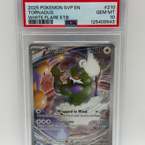 Pokemon 2025 SVP - Tornadus 210 White Flare Promo PSA 10 FRENLY BRICKS - Open 7 Days