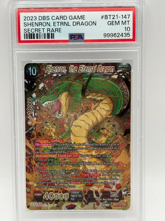 2023 DBS Card Game - Shenron, Eternal Dragon BT21-147 SCR PSA 10 FRENLY BRICKS - Open 7 Days