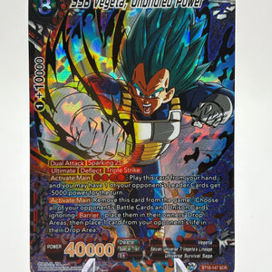 Dragon Ball Super Masters - SSB Vegeta, Unbridled Power BT16-147 SCR FRENLY BRICKS - Open 7 Days