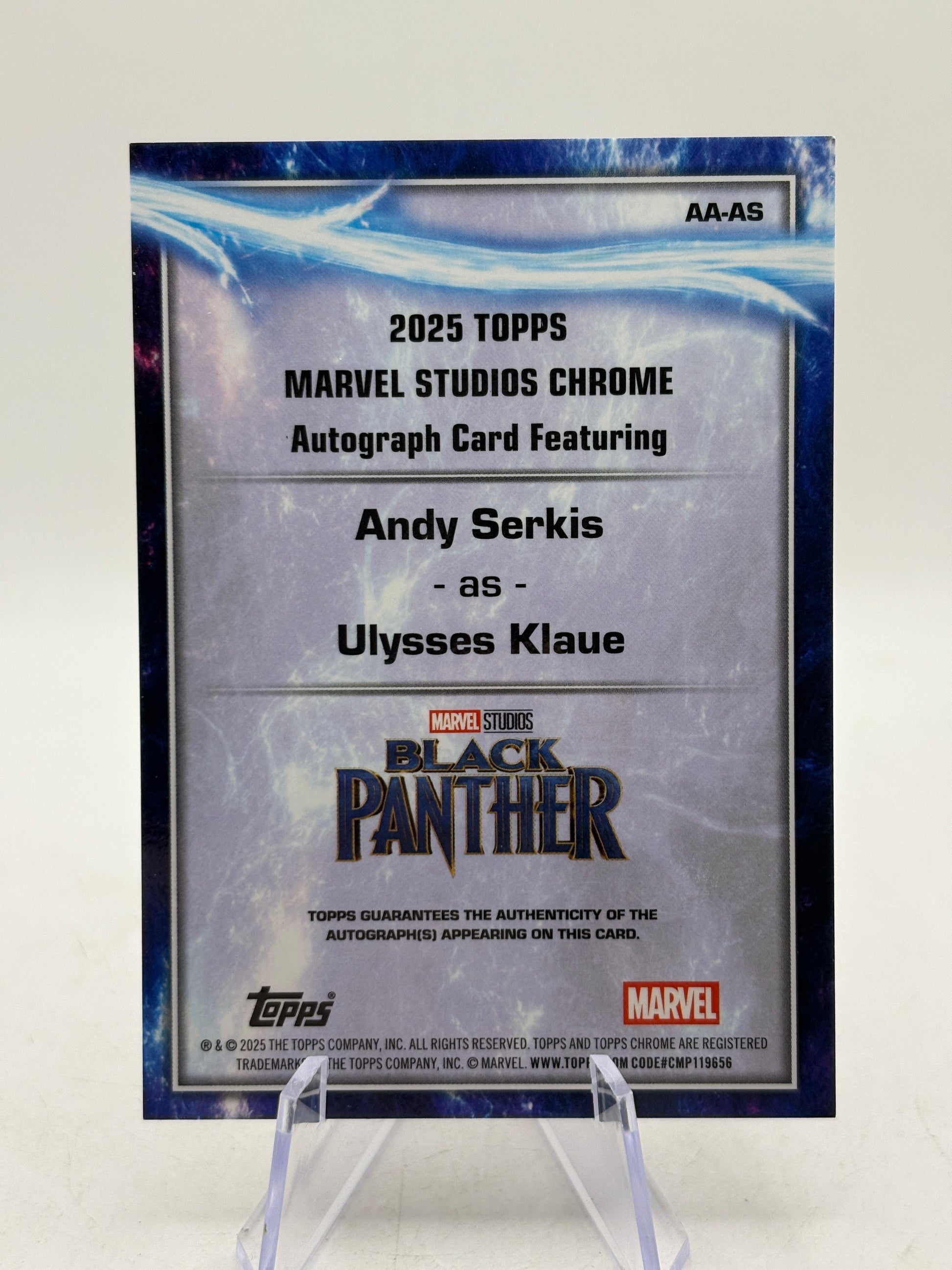 Topps Chrome Marvel 2025 Andy Serkis as Ulysses Klaue Auto /25 Orange FRENLY BRICKS - Open 7 Days