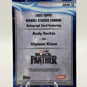 Topps Chrome Marvel 2025 Andy Serkis as Ulysses Klaue Auto /25 Orange FRENLY BRICKS - Open 7 Days