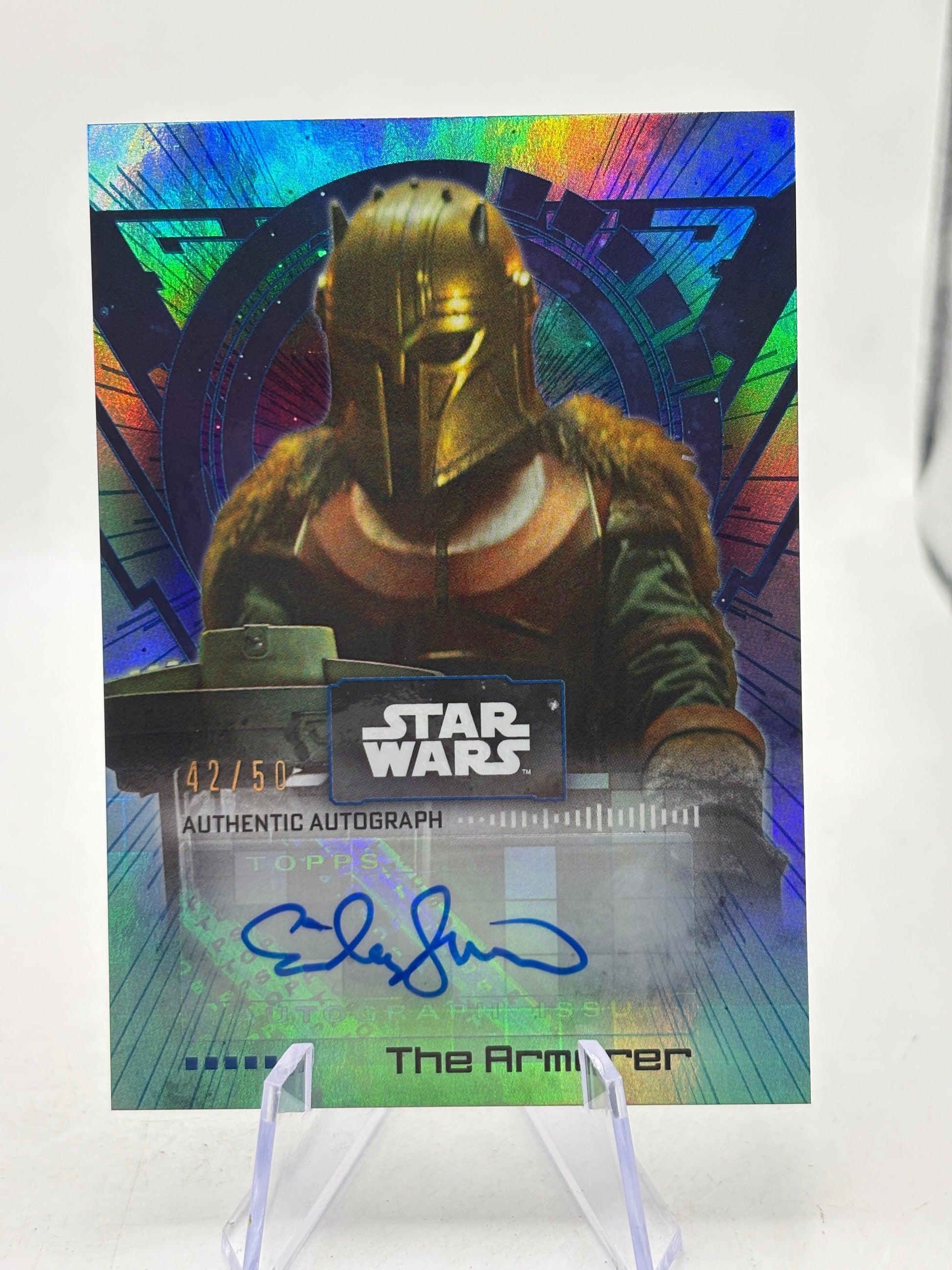 Topps Star Wars #A-ES Emily Swallow as The Armorer Auto /50 FRENLY BRICKS - Open 7 Days