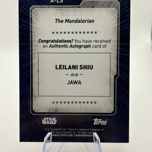 Topps Star Wars #A-LS Leilani Shiu as Jawa Auto Silver FRENLY BRICKS - Open 7 Days
