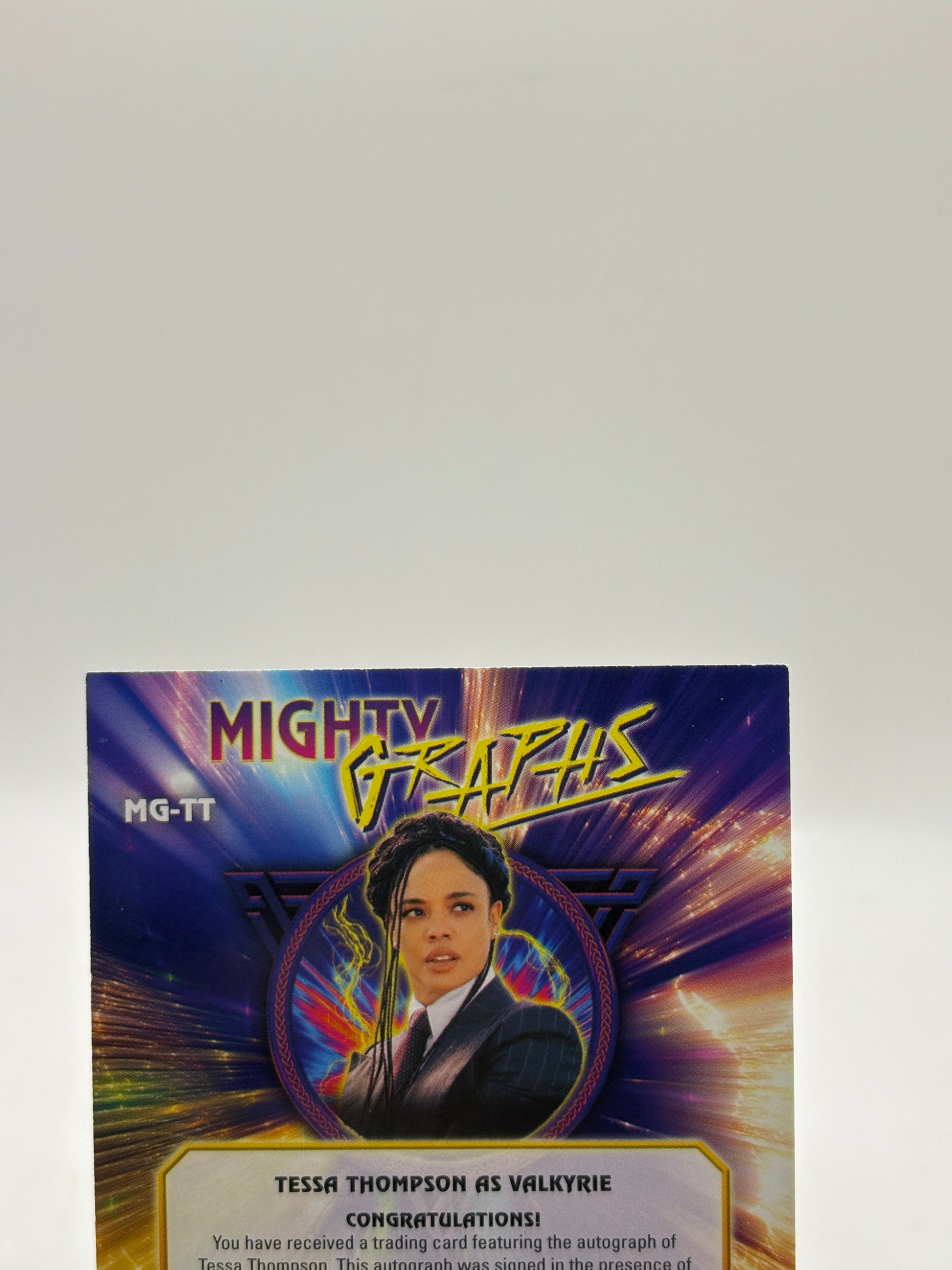 2023 Marvel Upper Deck #MG-TT Mighty Graphs Tessa Thompson Auto Valkyrie FRENLY BRICKS - Open 7 Days