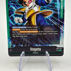 Dragon Ball Super Fusion World - Vegeta FB04-051 Leader Alt Art FRENLY BRICKS - Open 7 Days