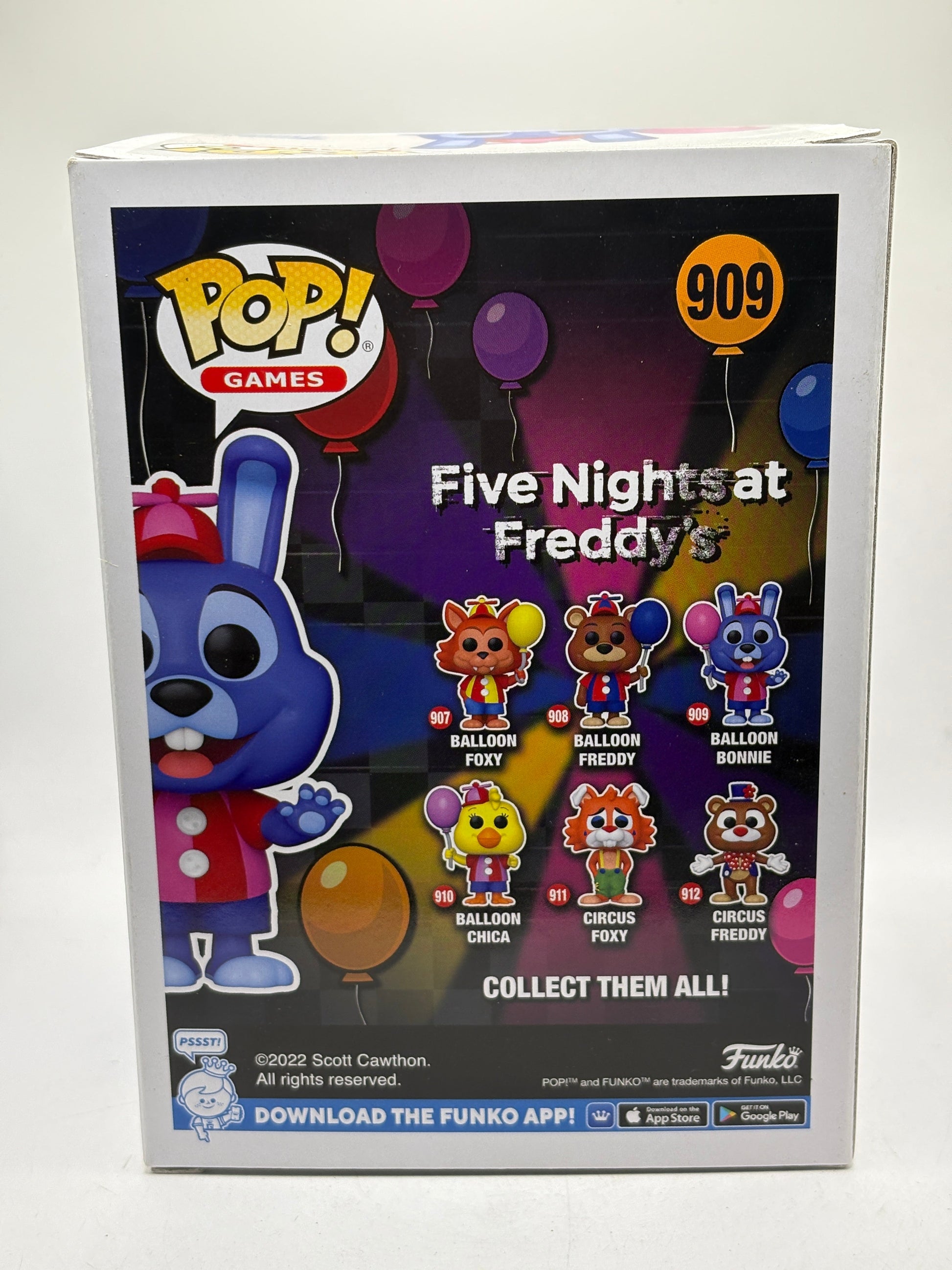 Funko POP! Games Five Nights at Freddys #909 Balloon Bonnie FRENLY BRICKS - Open 7 Days