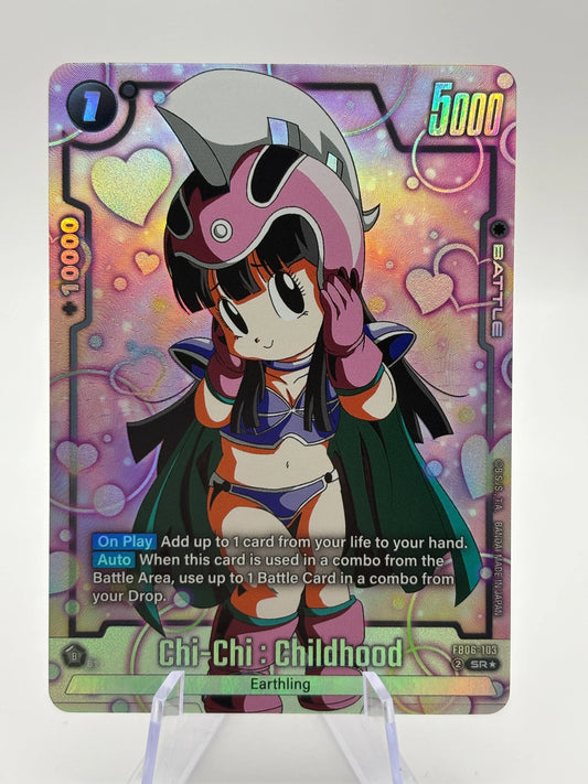 Dragon Ball Super Fusion World - Chi-Chi : Childhood FB06-103 SR Alternate Art NM FRENLY BRICKS - Open 7 Days