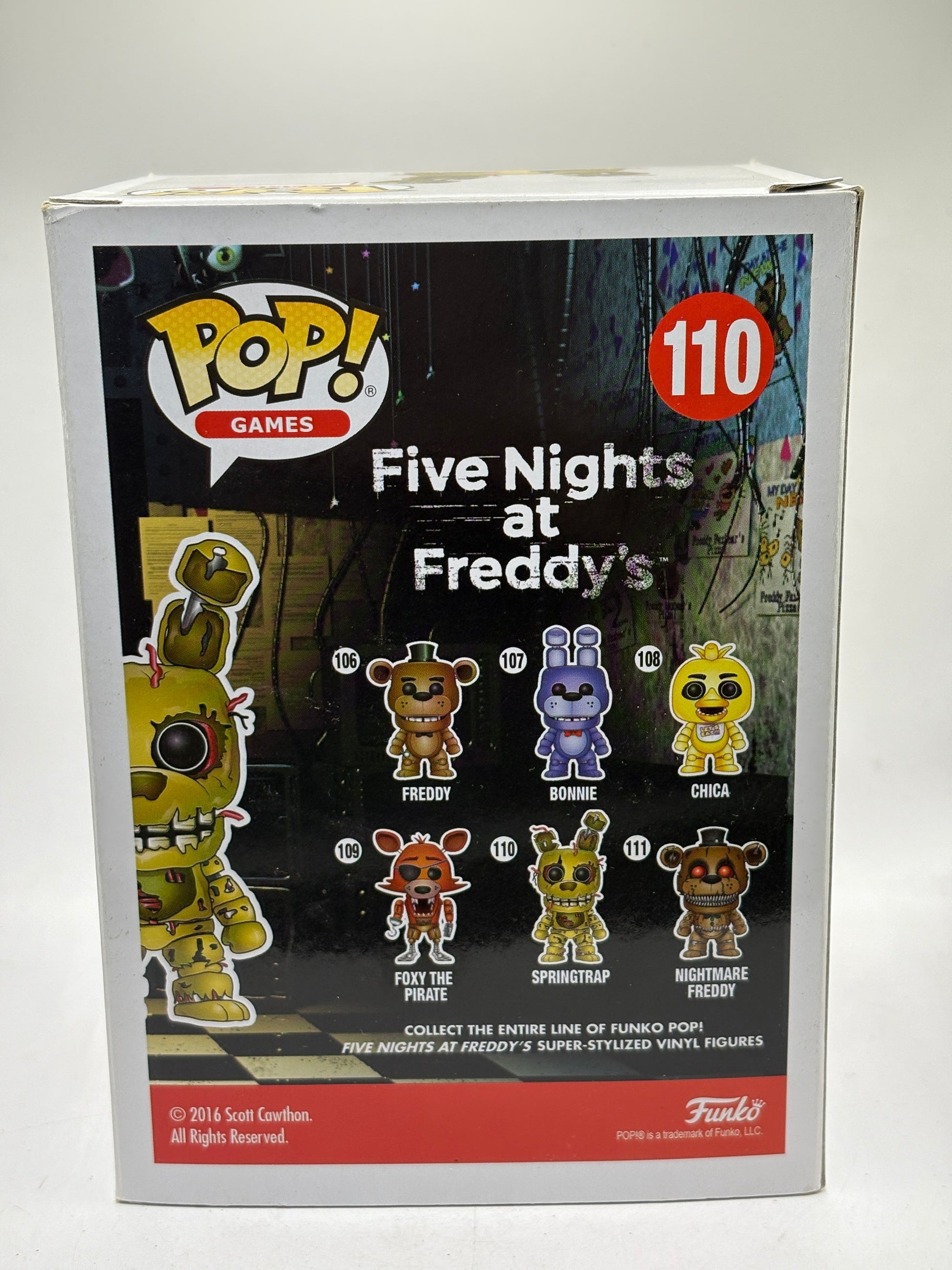 Funko POP! Games Five Nights at Freddys #110 Springtrap *BOX DAMAGE* FRENLY BRICKS - Open 7 Days