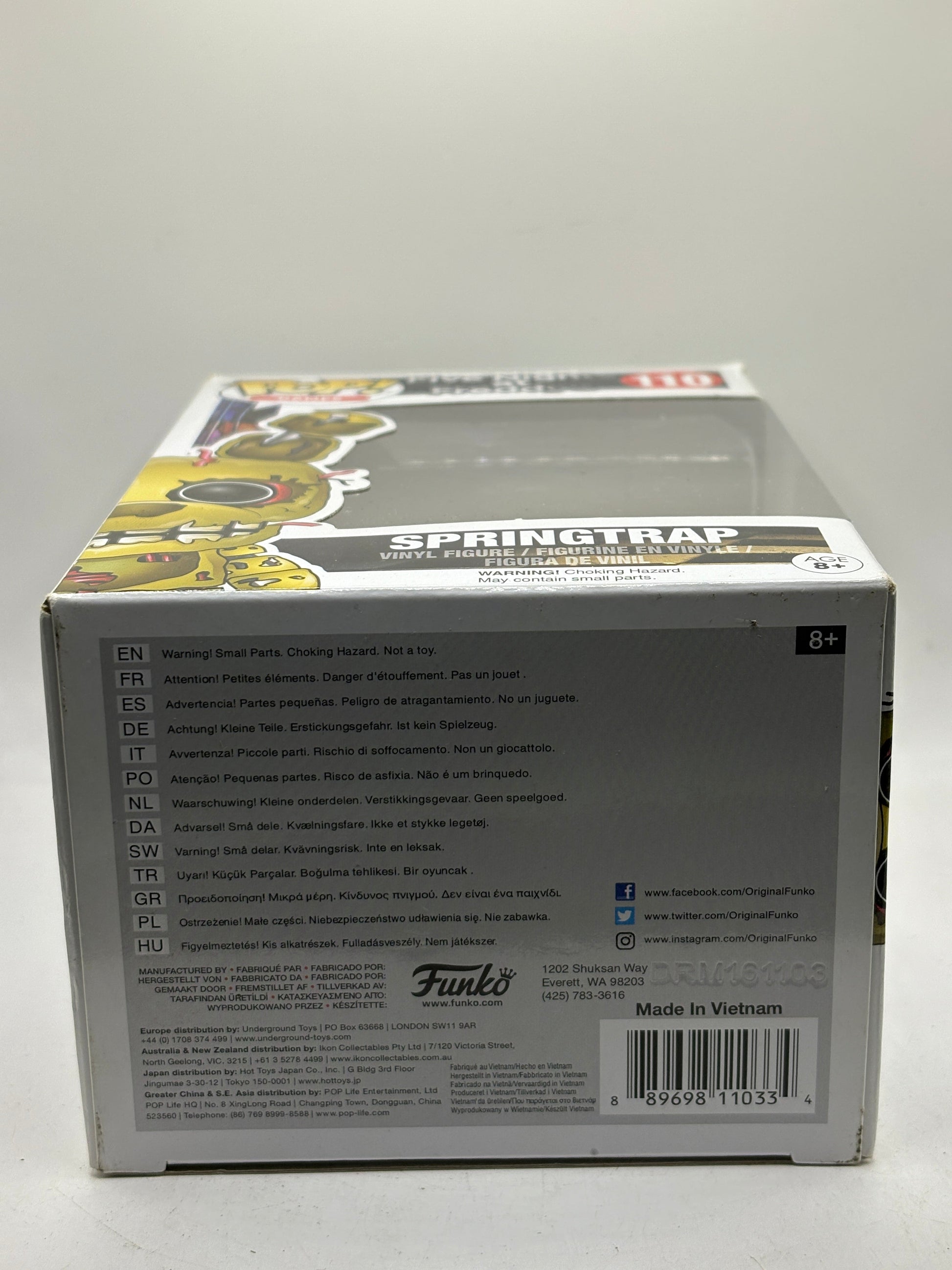 Funko POP! Games Five Nights at Freddys #110 Springtrap *BOX DAMAGE* FRENLY BRICKS - Open 7 Days
