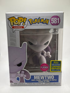 Funko POP! Games Pokemon #581 Mewtwo Flocked 2020 Summer Con Limited