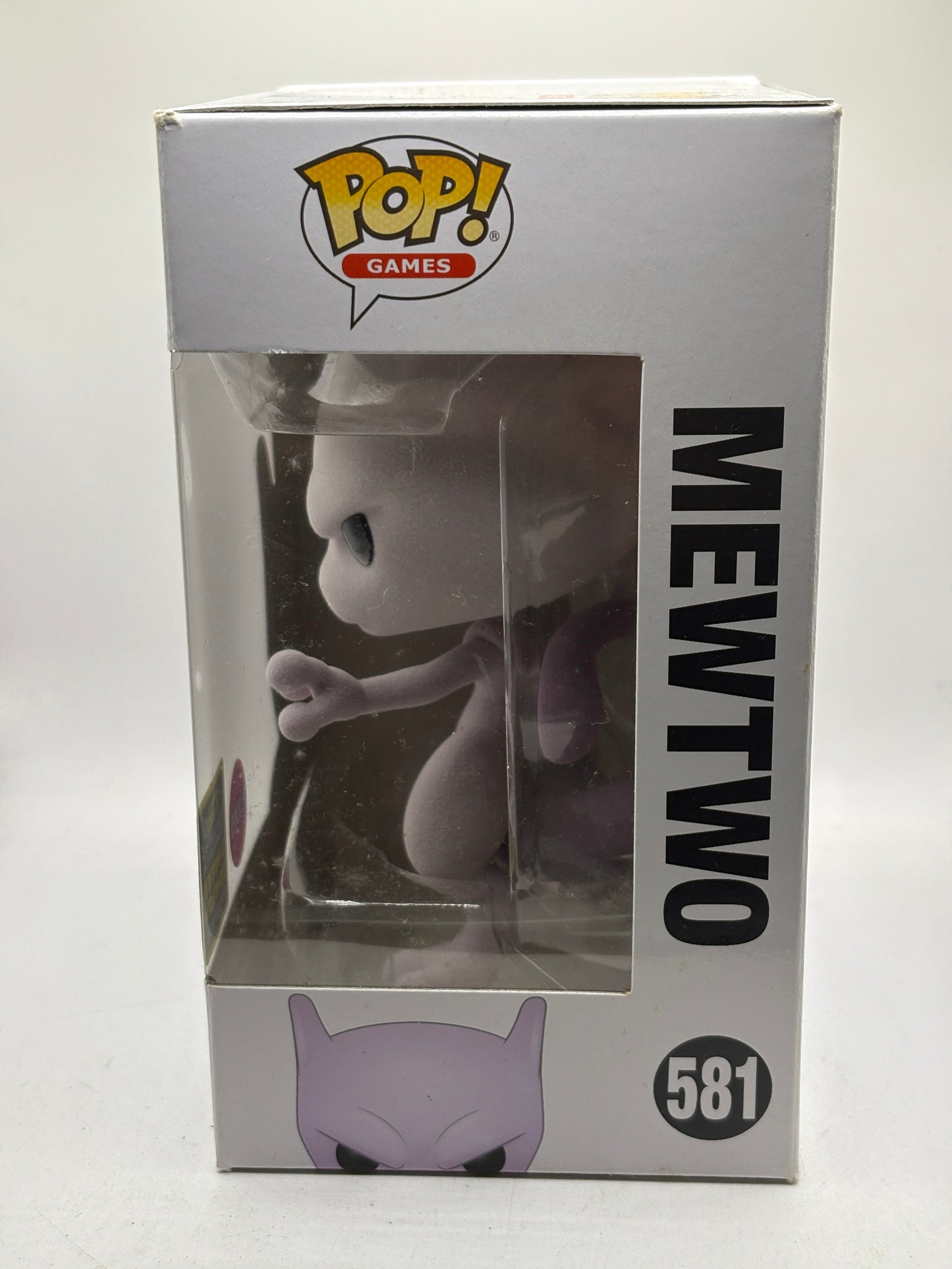 Funko POP! Games Pokemon #581 Mewtwo Flocked 2020 Summer Con Limited FRENLY BRICKS - Open 7 Days