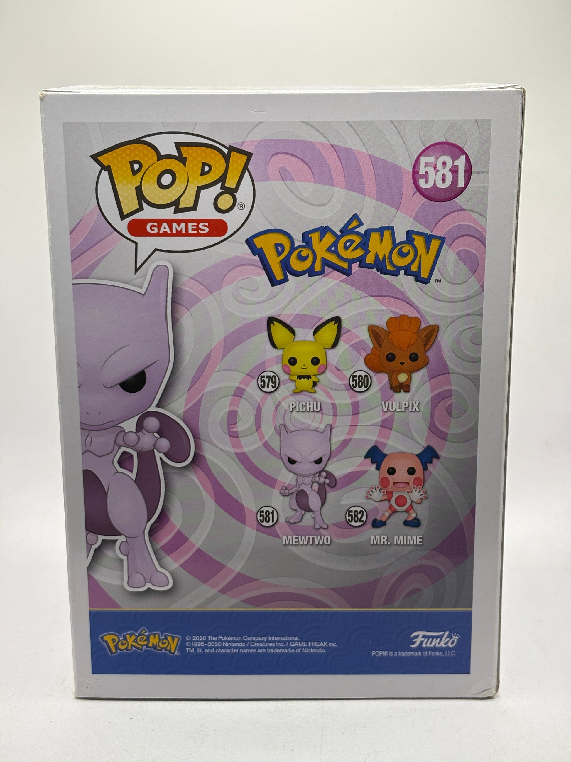 Funko POP! Games Pokemon #581 Mewtwo Flocked 2020 Summer Con Limited FRENLY BRICKS - Open 7 Days