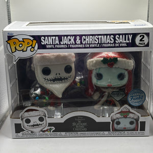 Funko POP! Santa Jack & Christmas Sally 2 Pack Diamond SE FRENLY BRICKS - Open 7 Days