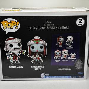 Funko POP! Santa Jack & Christmas Sally 2 Pack Diamond SE FRENLY BRICKS - Open 7 Days