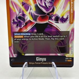 Dragon Ball Super Fusion World - Ginyu FB01-104 Leader Alternate Art FRENLY BRICKS - Open 7 Days