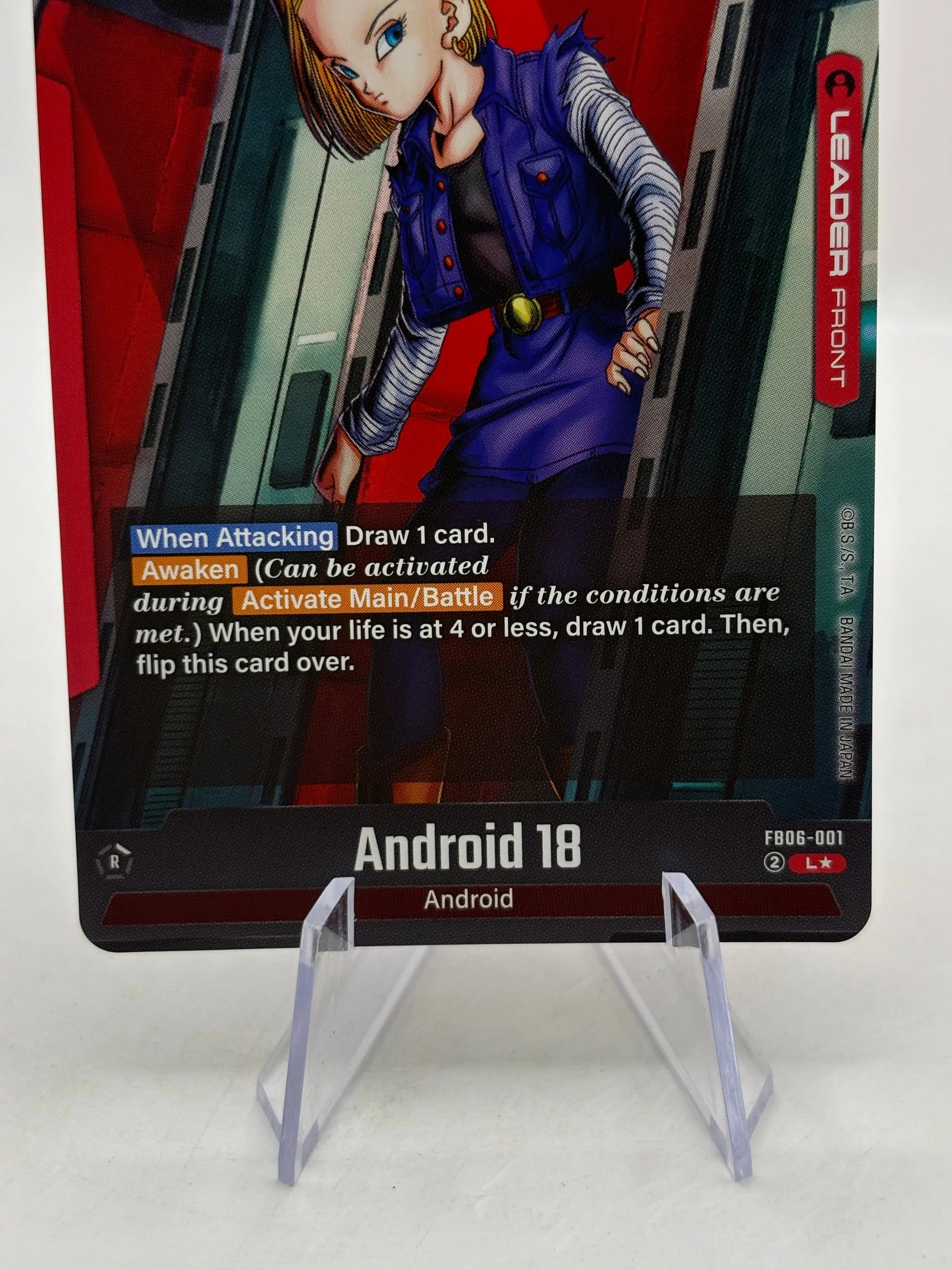 Dragon Ball Super Fusion World - Android 18 FB06-001 Leader Alt Art FRENLY BRICKS - Open 7 Days