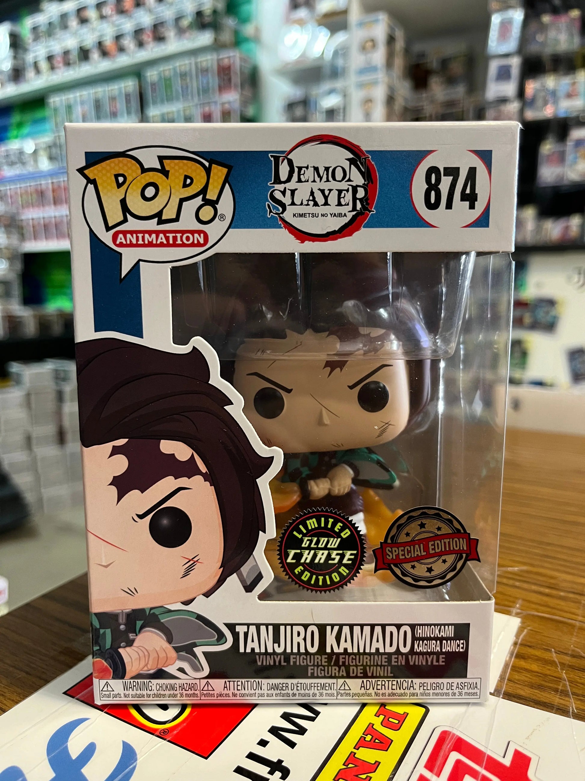 Funko POP Animation - Tanjiro Kamado (Hinokami Kagura Dance) #874 (Glow Chase Exclusive) FRENLY BRICKS - Open 7 Days