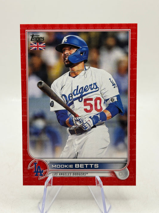 2022 Topps MLB - #141 Mookie Betts UK Edition Red /99 product image