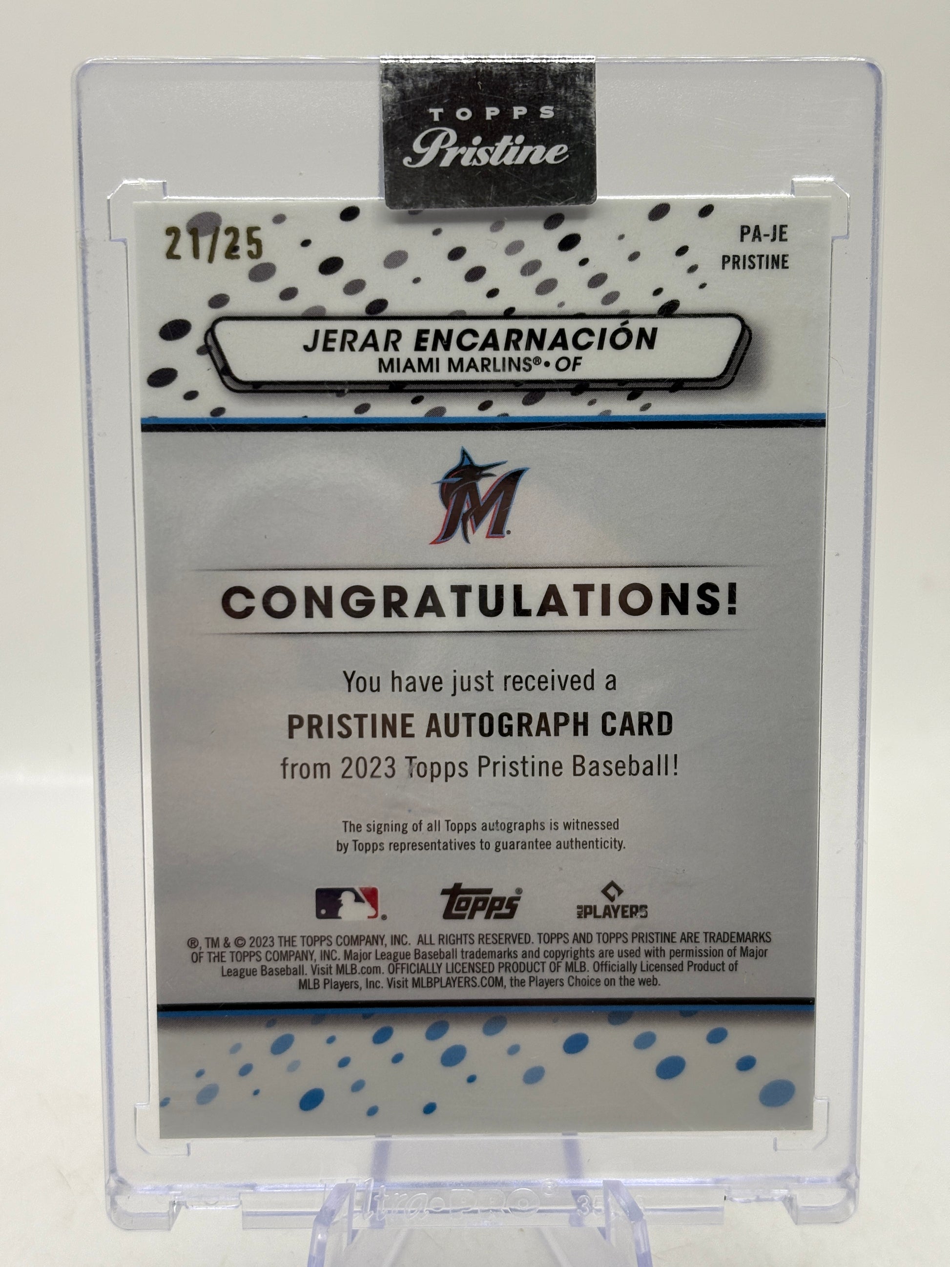 2023 Topps Pristine MLB - Jerar Encarnacion Rookie Auto On Card 21/25 PA-JE
