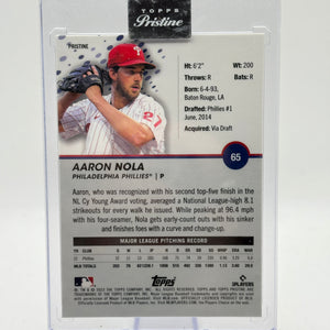 2023 Topps Pristine MLB - Aaron Nola #65 Pristine Encased Silver