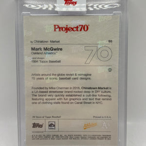 2021 Topps Project70 MLB - #96 Mark Mcgwire 1994 Chinatown Market