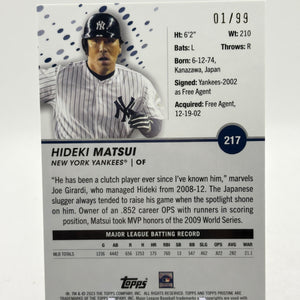 2023 Topps Pristine MLB - #217 Hideki Matsui Purple Pristine 01/99