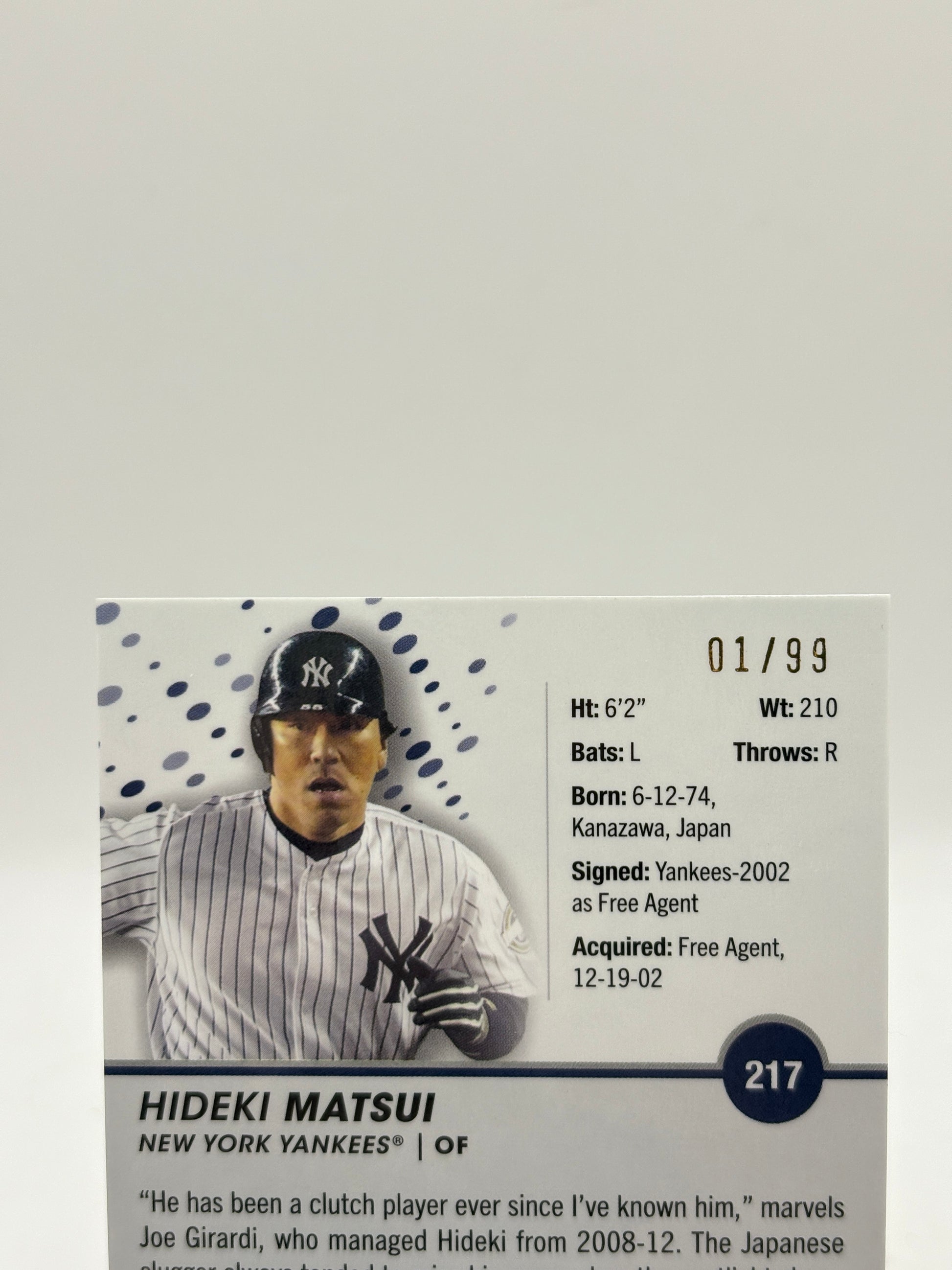 2023 Topps Pristine MLB - #217 Hideki Matsui Purple Pristine 01/99